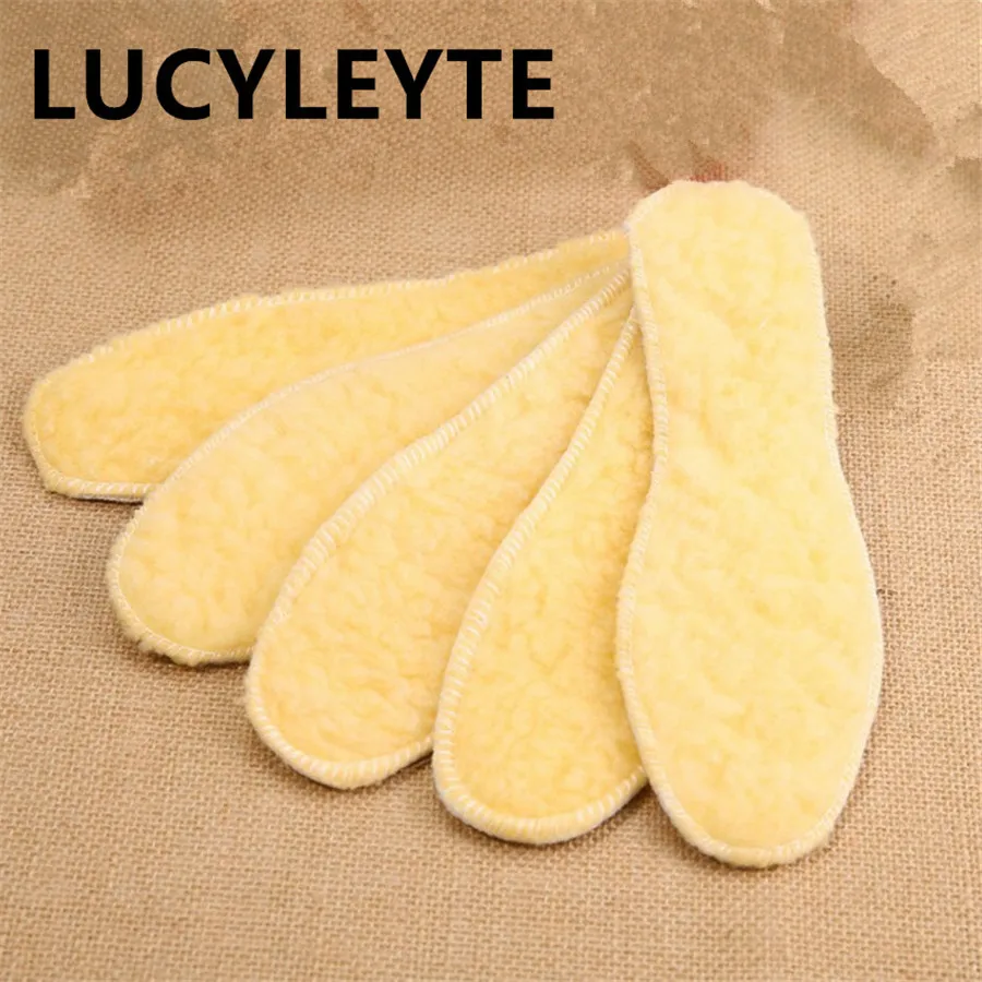 1 пара зимние теплые стельки из хлопка шерстяные искусственного меха кролика|wool