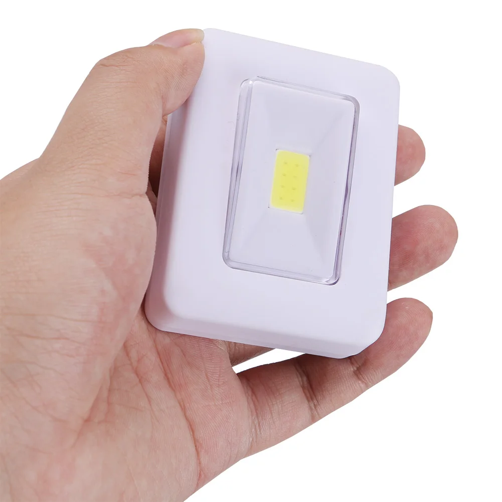 

COB Switch LED Wall Light Night Light Magnetic AAA Battery Operated Ultra Bright Luminaria With Magic Tape For Garage Closet