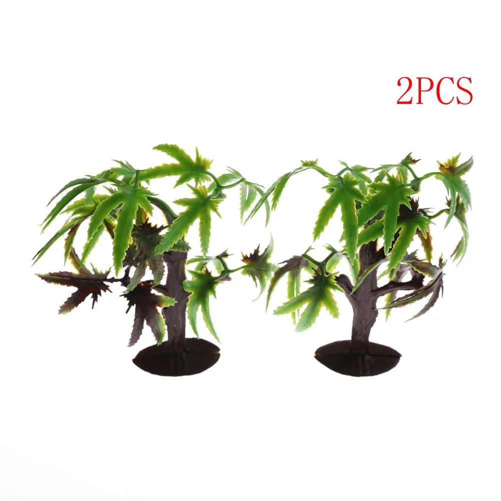 

2Pcs Doll Accessories Preteng Play Maple Tree Mini Tree Fairy Garden Micro Landscape Simulation Toys