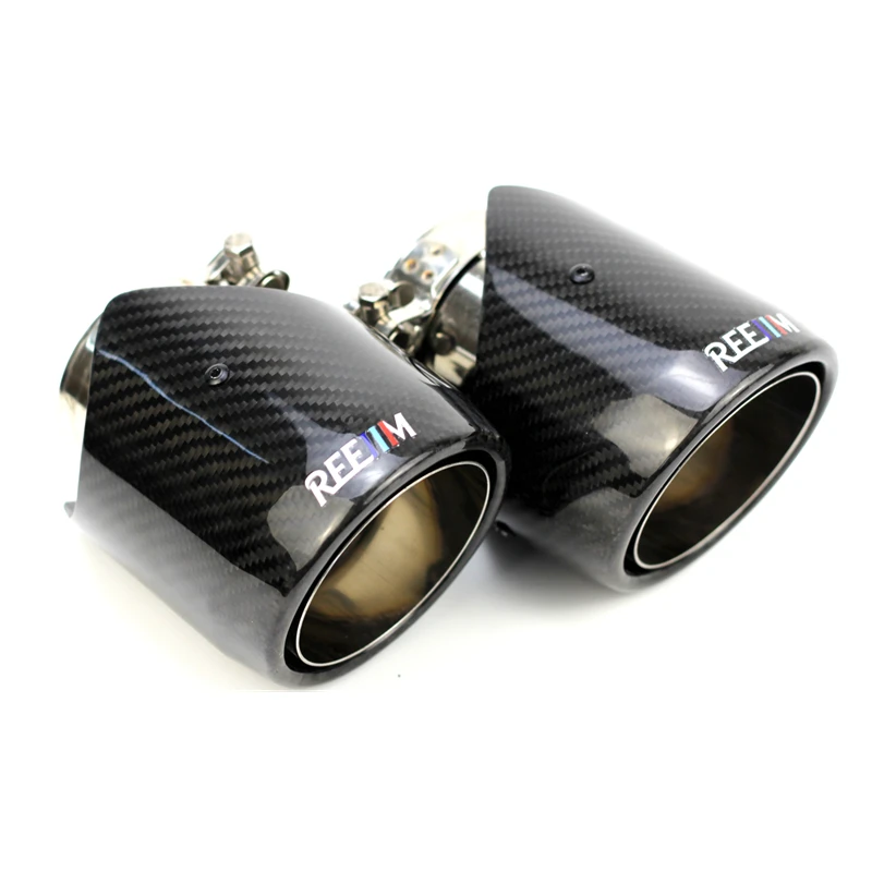 2 шт. глянцевые наконечники для выхлопных труб из углеродного волокна 2022 |