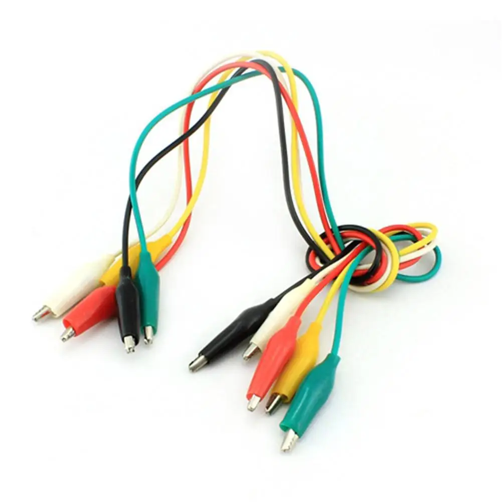 Разноцветные зажимы под крокодила 5 шт. 50 см двойные электронные соединители для