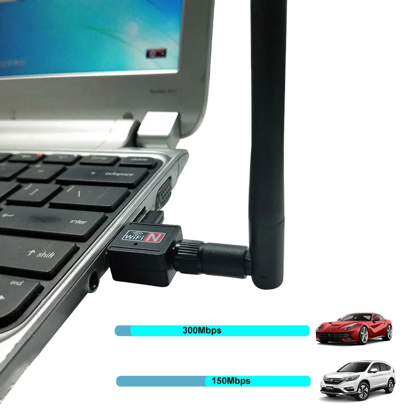 usb wifi adapter ethernet lan wireless 802.11n 300 laptop desktop dongle card antena adaptador 2.4g wi fi receiver wi-fi mini |