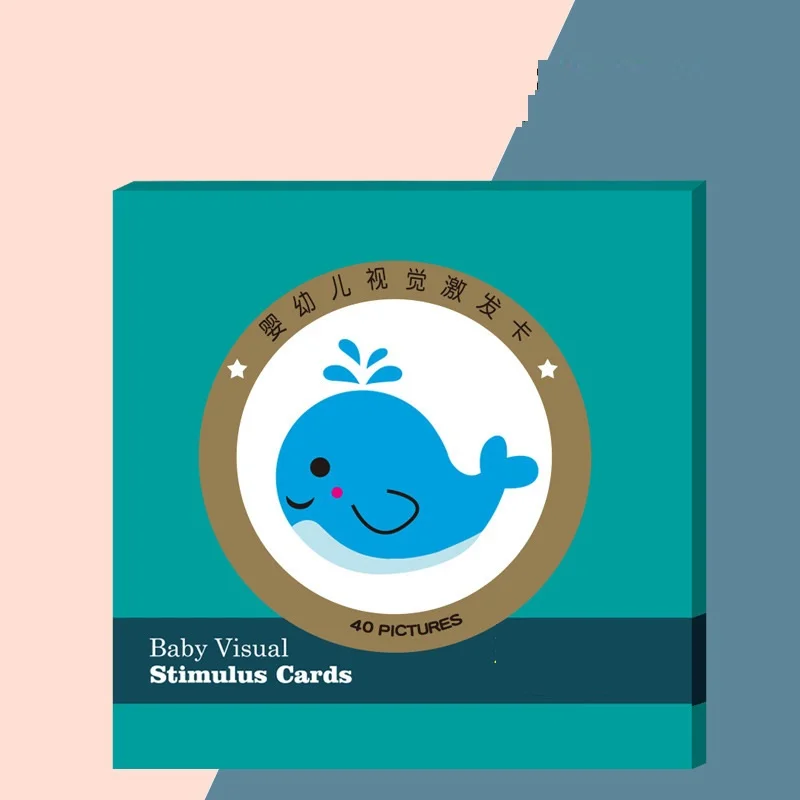 

Baby Visual Stimulation Cards Early Education High Contrast Book Black White Colorful Flash Cards Developmental Toys Gifts