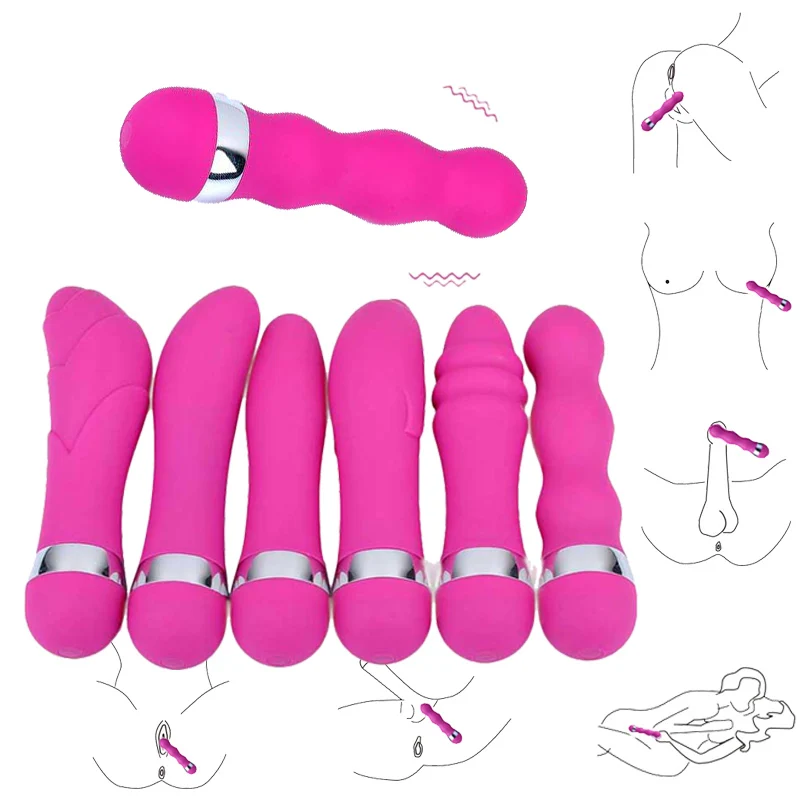 Розовые силиконовые вибраторы для точки G водонепроницаемый женский маленький