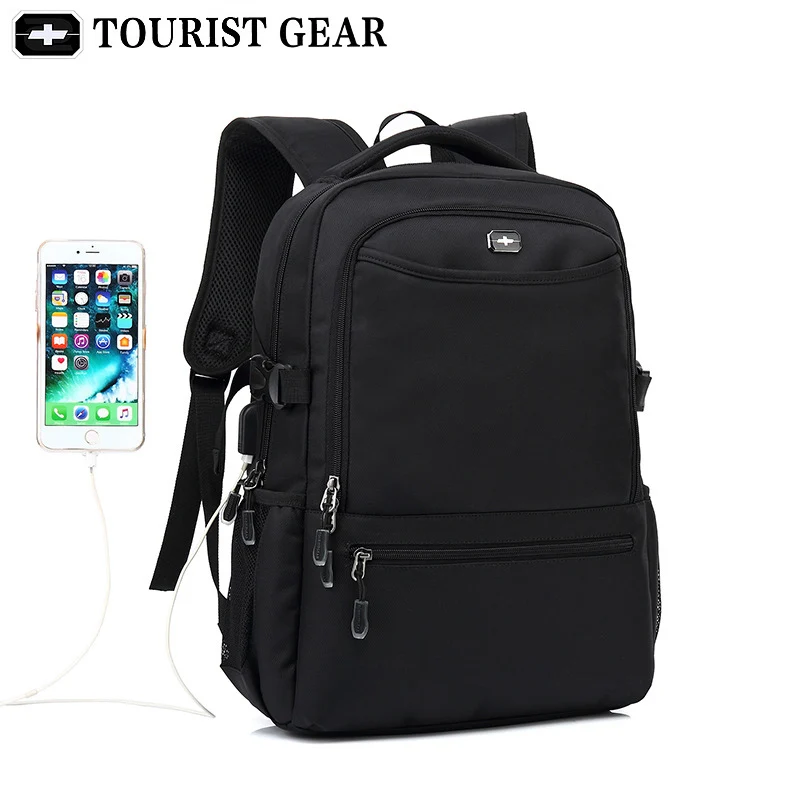 Swiss 15.6 Inch Laptop Backpack Men mochila USB Charging Waterproof Travel Women Rucksack Male Vintage School Bag | Багаж и сумки