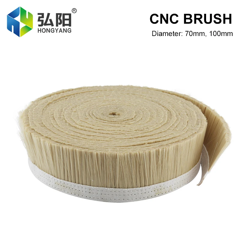 Nylon 70mm 100mm 1meter Per Piece Cnc Machine Milling Spindle Motor Vacuum Cleaner Engraving Dust Removal Cover Brush