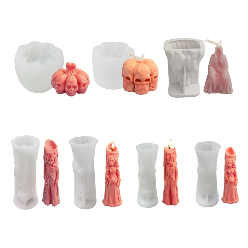 7 видов стилей Изысканная эпоксидная силиконовая форма Тыква череп голова