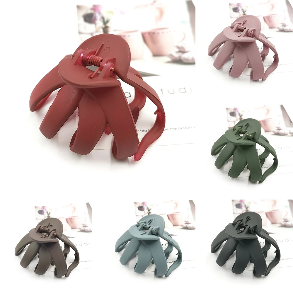 Женские заколки для волос черные пластиковые зажимы большой размер заколка с