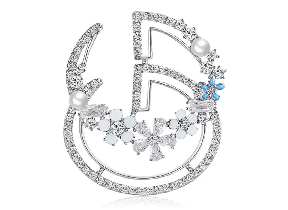 Donia jewelry Fashion high-end Korean brooch ladies hollow letter brooch AAA zircon clothing collar needle scarf pin