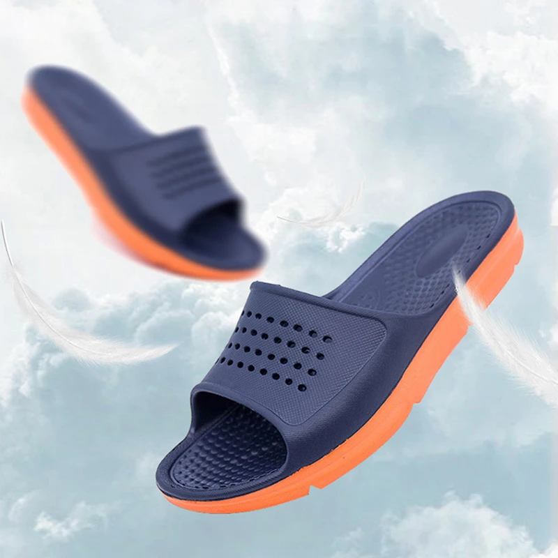 Новые летние шлепанцы EVA Мужские сандалии Модные открытые дышащие пляжные