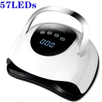 57leds uv led nail lamp for all nail gel dryer manicure machine with low heat mode lcd display profession nail art equipment