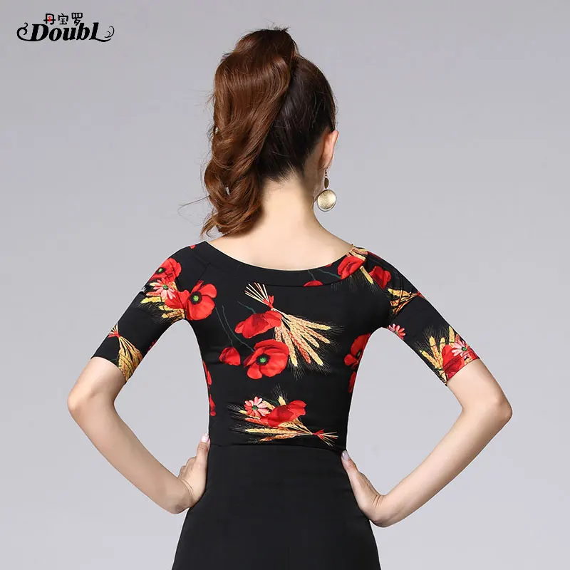 Женские топы для латинских танцев с принтом взрослых новинка 2020|Бальные танцы| |