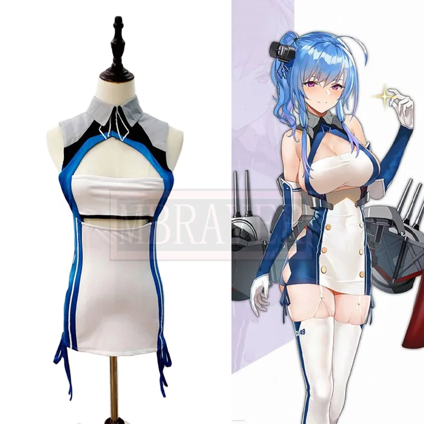 Фото Azur Lane USS St Louis Cos Косплей Костюм Хэллоуин Рождественская вечеринка Униформа на заказ Бесплатная доставка №1