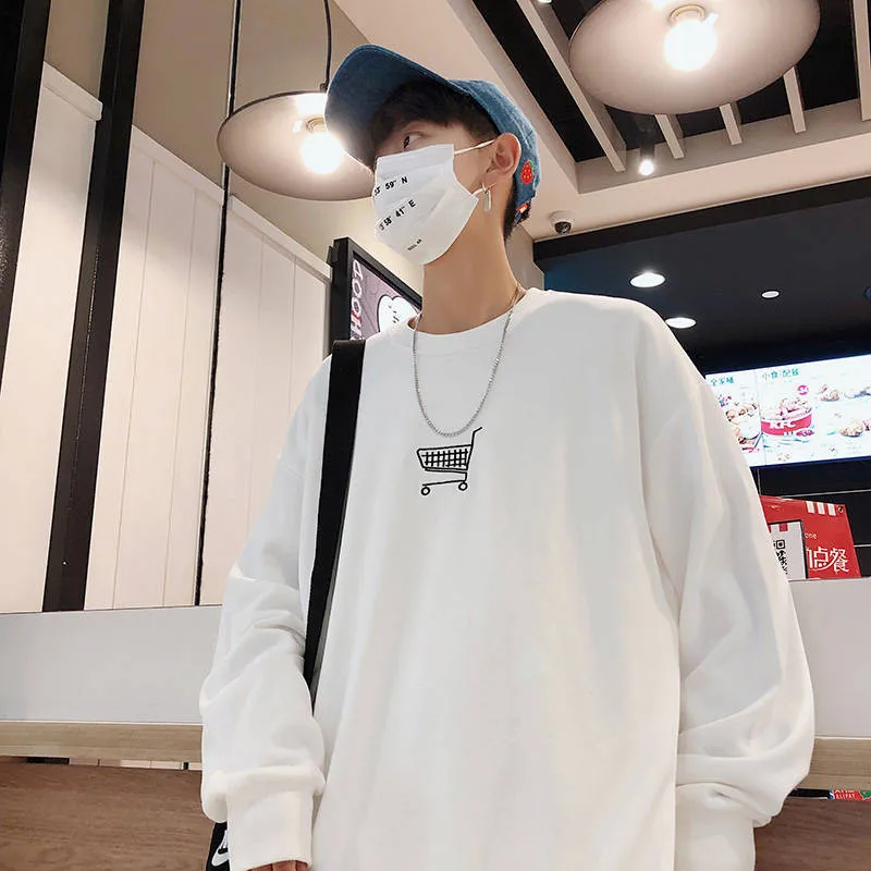 Свитшот мужской/женский однотонный с круглым вырезом | Мужская одежда