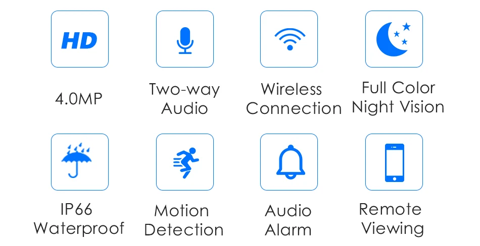 Hiseeu 4MP 2MP IP камера wifi 1080P беспроводная наружная Водонепроницаемая цилиндрическая камера цветная камера ночного видения безопасности P2P Onvif