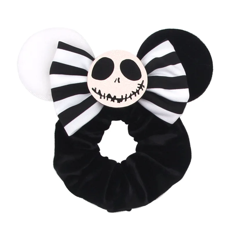 Diadema navide&ntilde;a con orejas de Minnie Mouse, banda para el pelo de cerdo de terciopelo grueso, banda el&aacute;stica de terciopelo, accesorios para el cabello-2