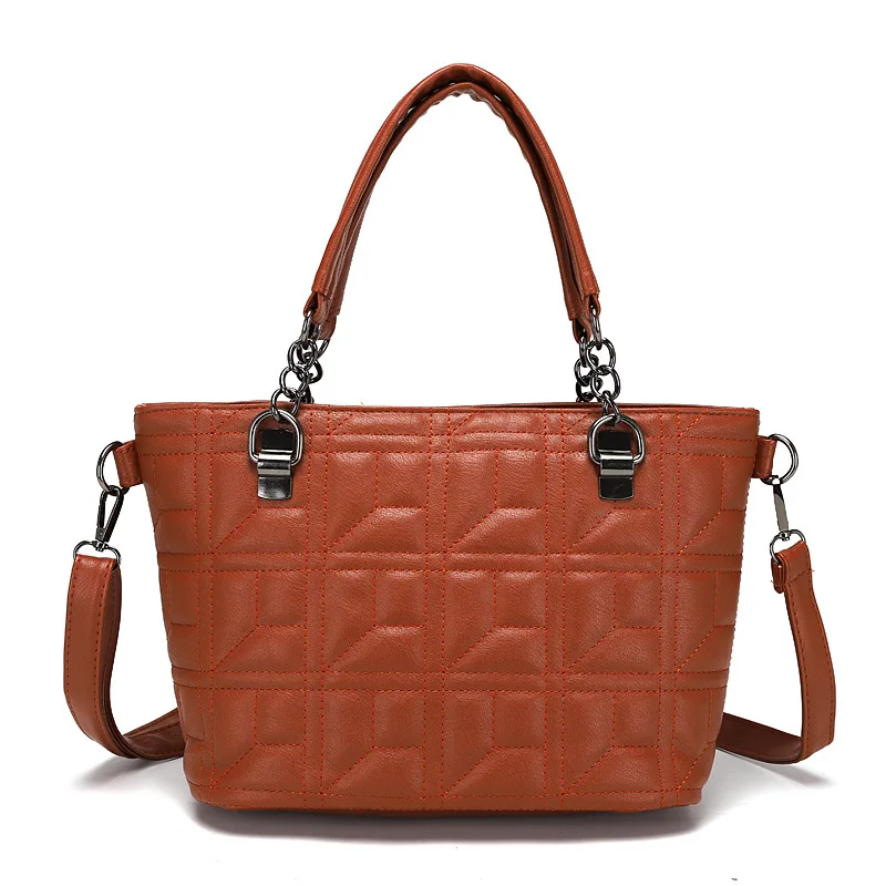 

Women's Bag 2020 New Fashion Shoulder Crossbody Bag Embroidered Thread Rhombus Chain Bag Multifunctional Handbag