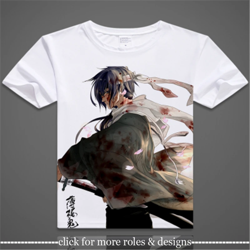 Футболка унисекс с коротким рукавом для косплея Hakuoki Тошизо Хиджиката |