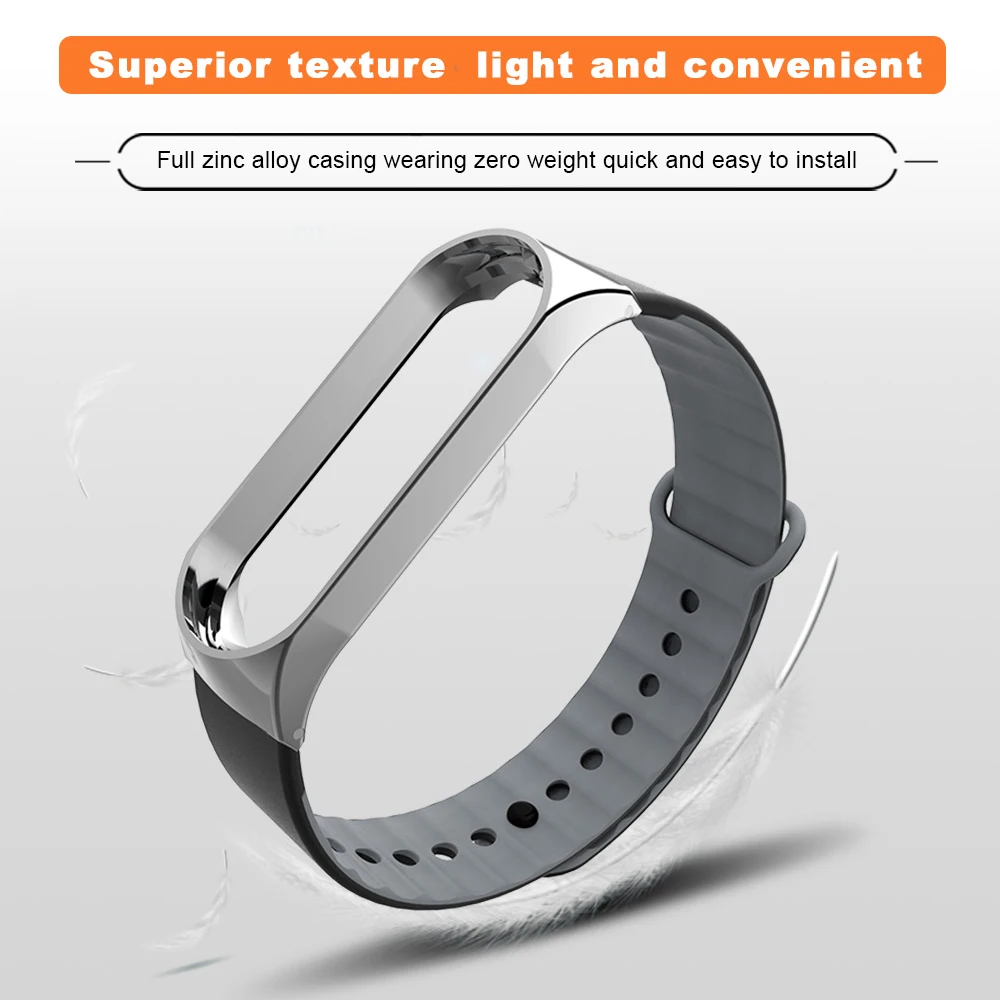 Ремешок для Mi Band 4 спортивный силиконовый браслет на запястье Miband 3 сменный