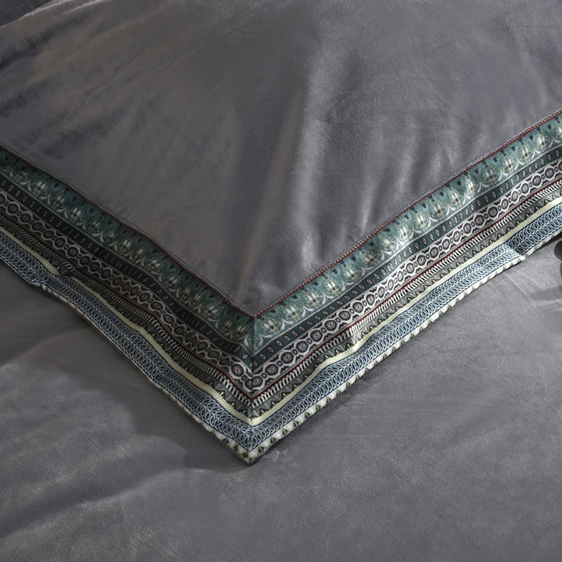 2020 супер мягкие бархатные комплекты постельного белья Королева Король Размер