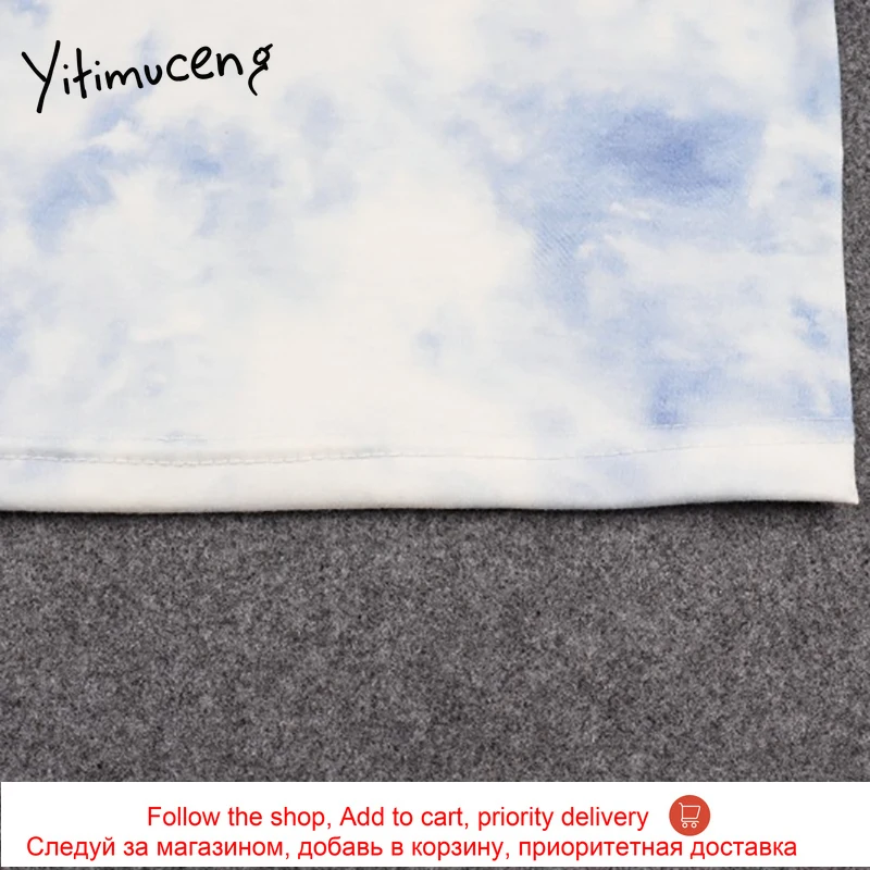 Yitimuceng принт вареный кроп-топы женская одежда модная с лямкой на шее