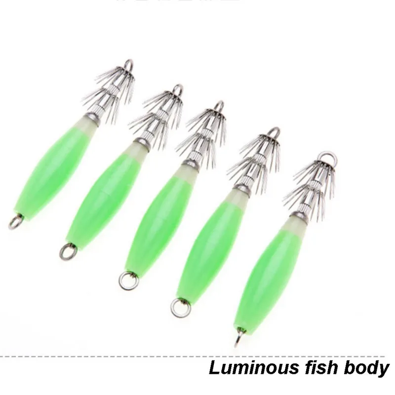 1 шт. светящаяся зеленая приманка-Крючок для кальмара рыболовная приманка
