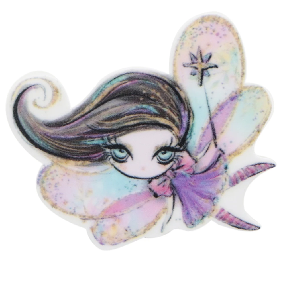 

Mermaid Scale Girl Shape Acrylic Planar Resins Cabochons Flatback 1pcs,DIY Craft Supplies Hair Accessories Material,1Yc13392