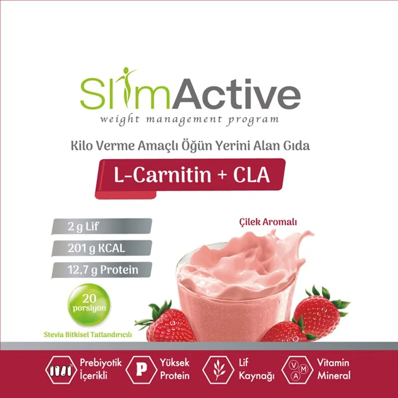 Slim Active Formula 1 Healthy Meal Nutritional Shake Mix Strawberry 420g Milk Protein L-Carnitine CLA Prebiotic Stevia Diet | Бытовая