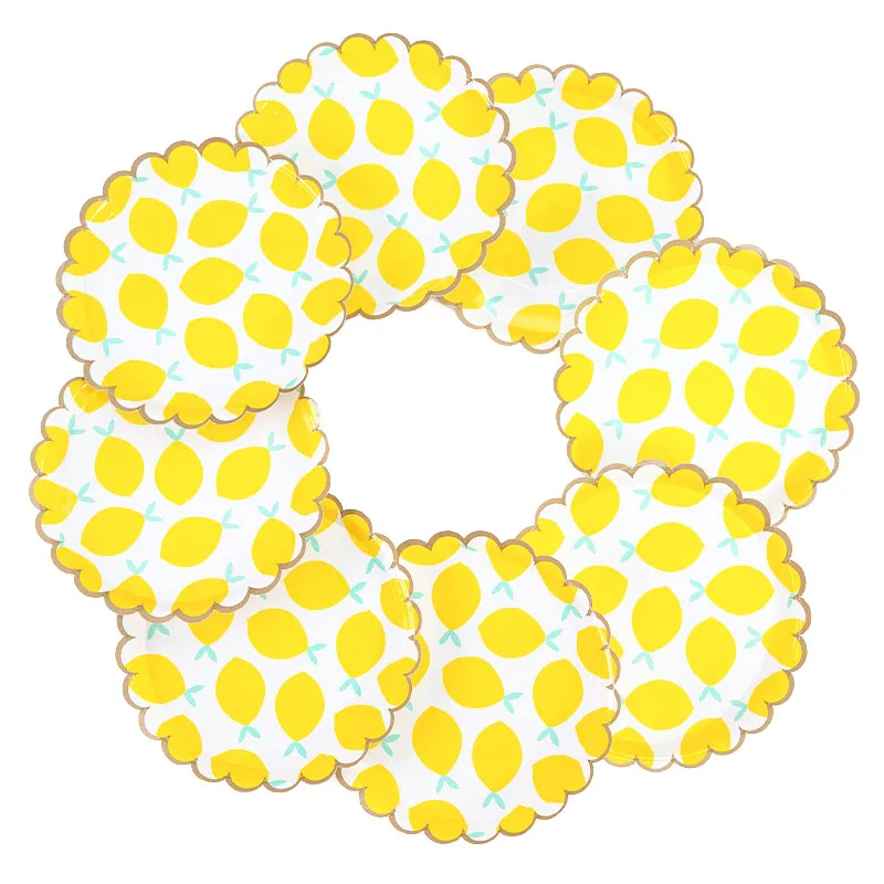 Одноразовые столовые приборы с фруктами вечерние принадлежности бумажный