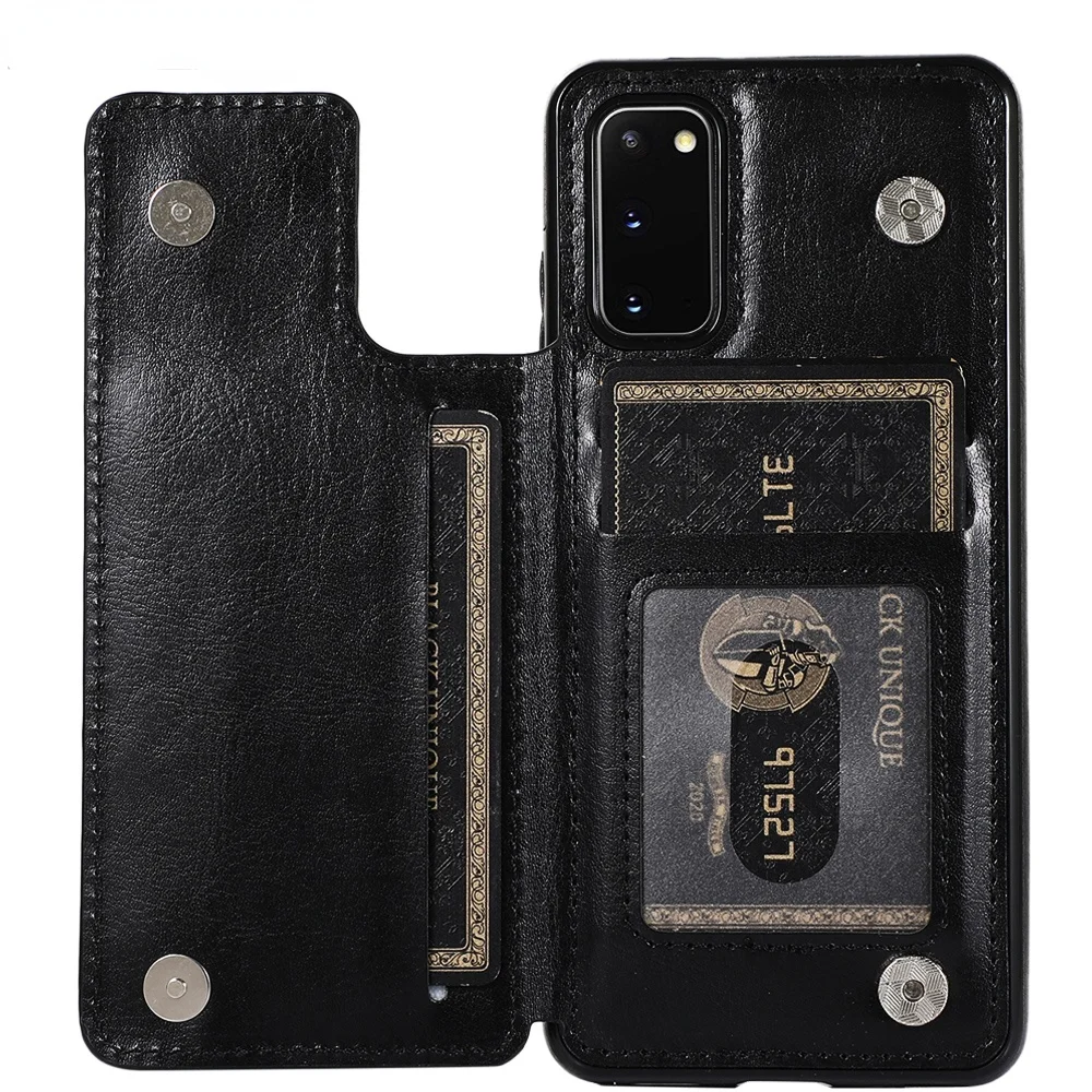 

For Samsung Leather Cover Galaxy S21 S20 FE Ultra S10E S9 S8 S7Edge Note 8 9 10 20 Plus Lite A81 A91 Flip Card Wallet Phone Case