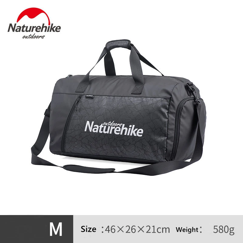 M Black Naturehike спортивная сумка с сухим мокром разделением Водонепроницаемая спортивная сумка унисекс высокой емкости сумка для хранения плавательных принадлежностей уличная Сумка для кемпинга - Цвет: M Black