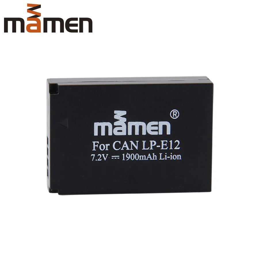 Аккумуляторная батарея Mamen LP E12 для фотоаппарата Canon EOS M2 M10 M50 M100 100D Rebel SL1 Kiss