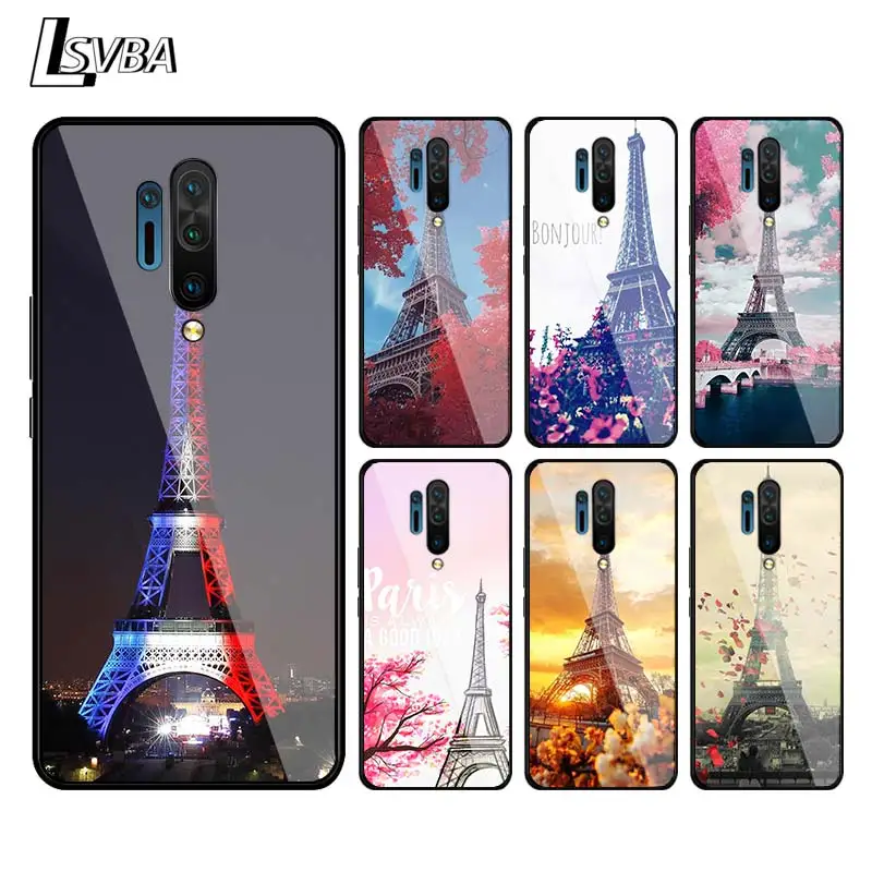 Мягкий Черный силиконовый чехол с изображением Эйфелевой башни Парижа для OnePlus 5
