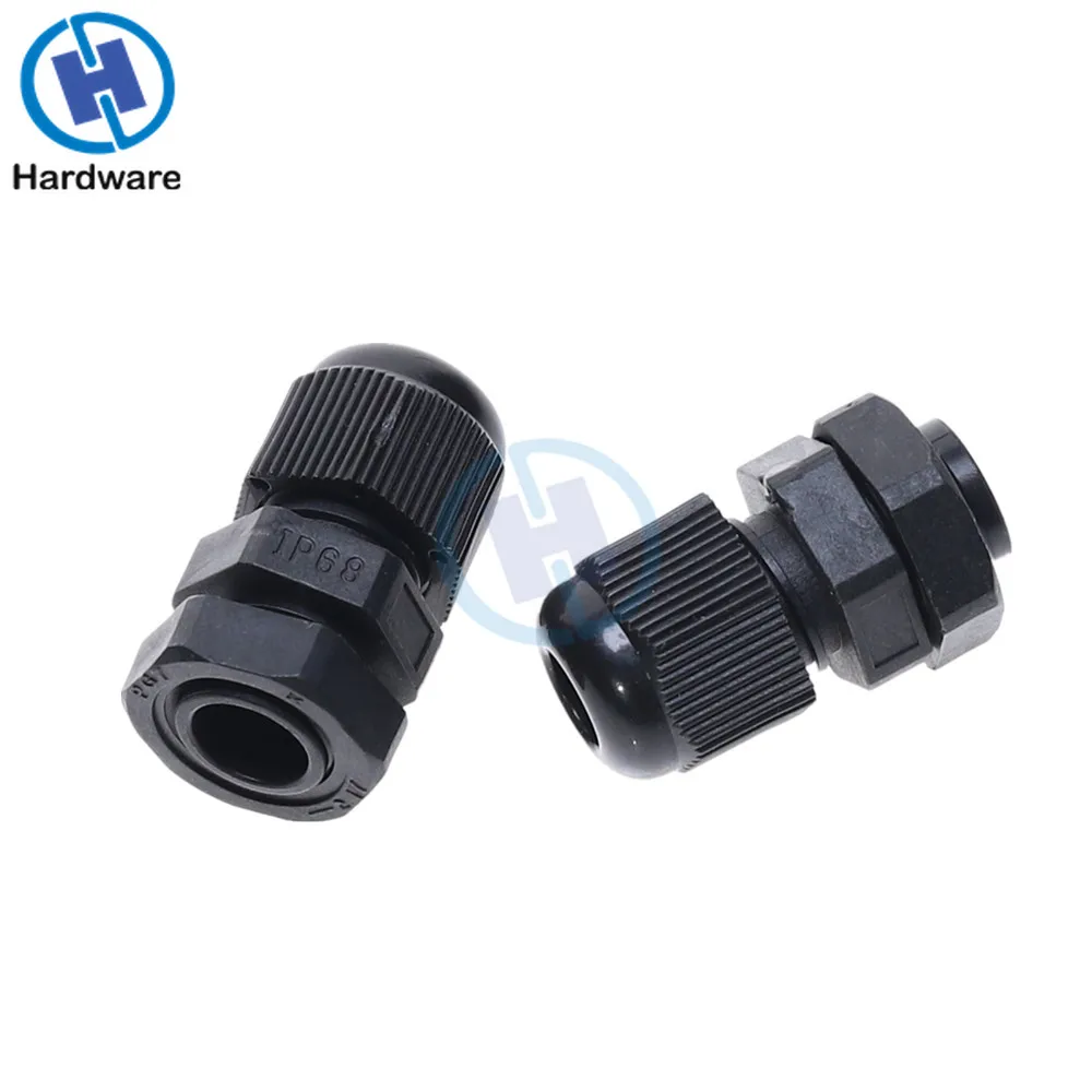 10 шт. PG7 черная кабельная желоба Водонепроницаемая пластиковая нейлоновая втулка