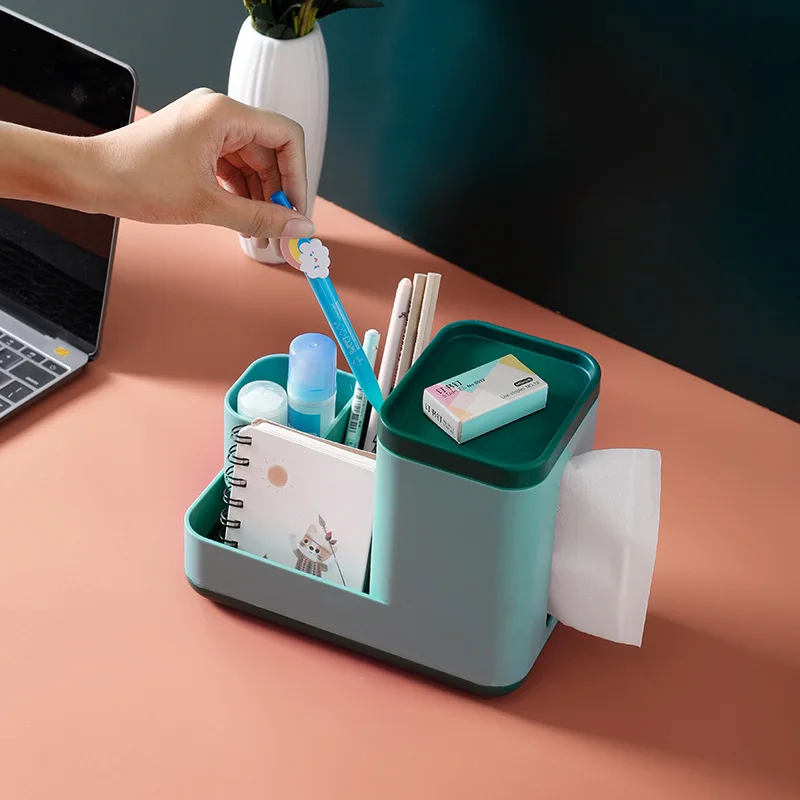 

Tissue Box Remote Control Holder Makeup Cosmetic Storage Box Napkin Paper Container Living Room Desk Organizer Decoration Tools