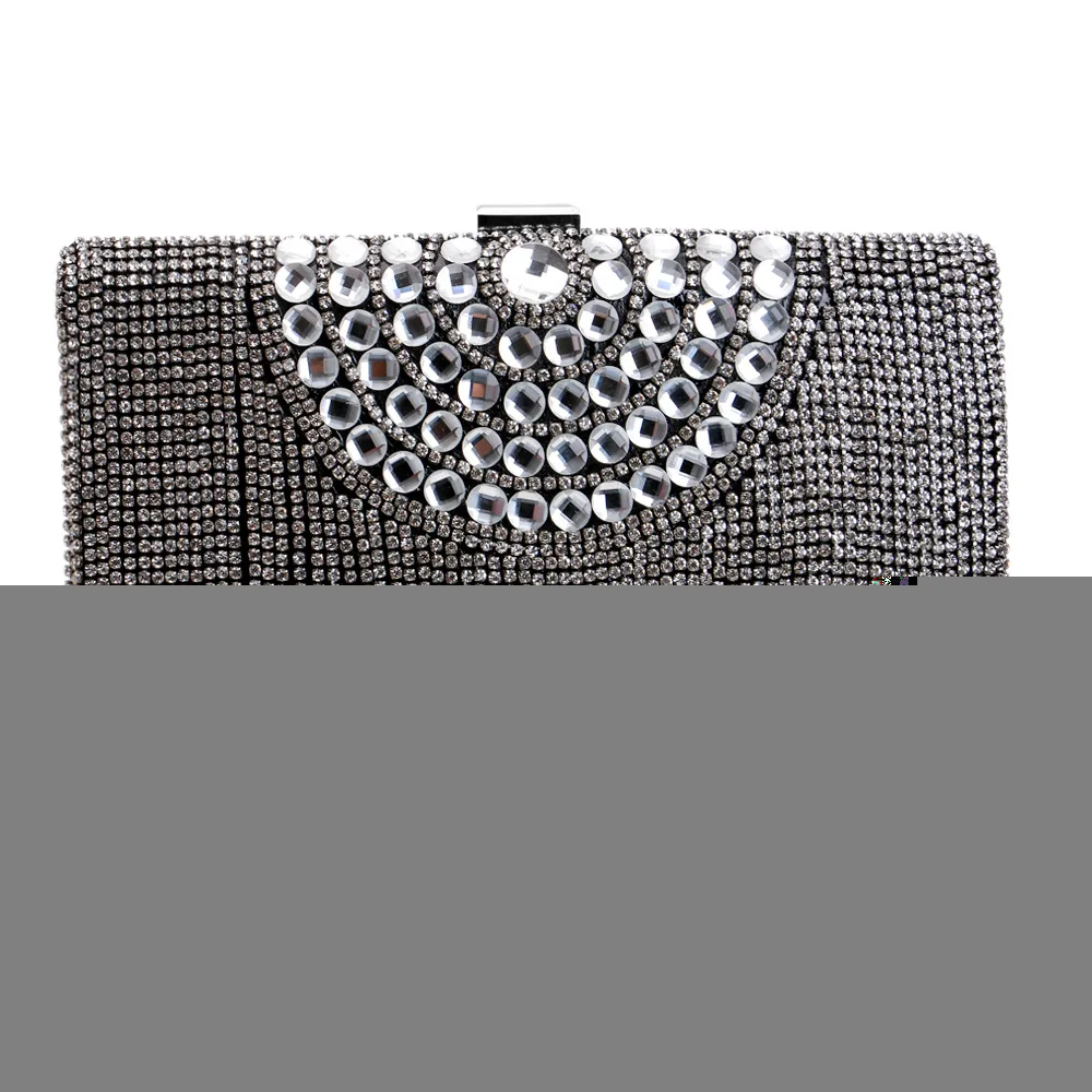 

Rhinestones Tassel Clutch Bag Diamonds Beaded Metal Evening Bags Chain Shoulder Messenger Purse Evening Wedding Bag DF50CB