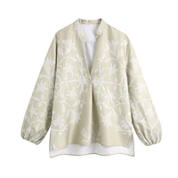 jc%c2%b7kilig2021 womens linen print blouse b1710