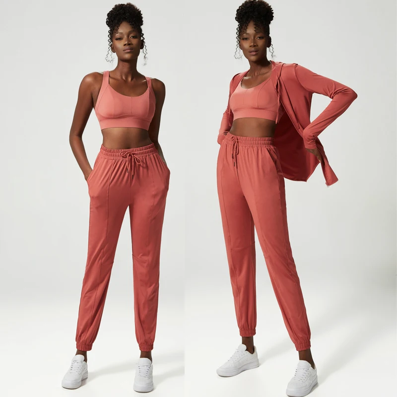 2022 New Arrivals Women Loose Sweatpants High Stretchy Fitness Yoga Joggers Pants Breathable Quick Dry Workout Running Trousers