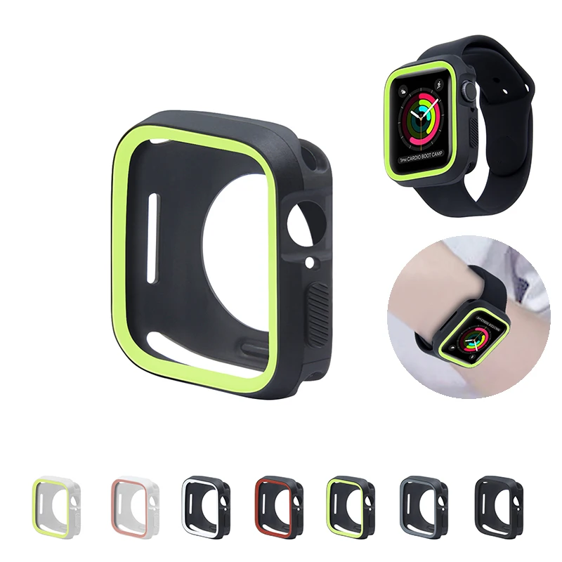 Чехол для часов Apple Watch 5 4 40 мм 44 силиконовый мягкий чехол Nike + iWatch Series 3 2 42 38 мм|Часы