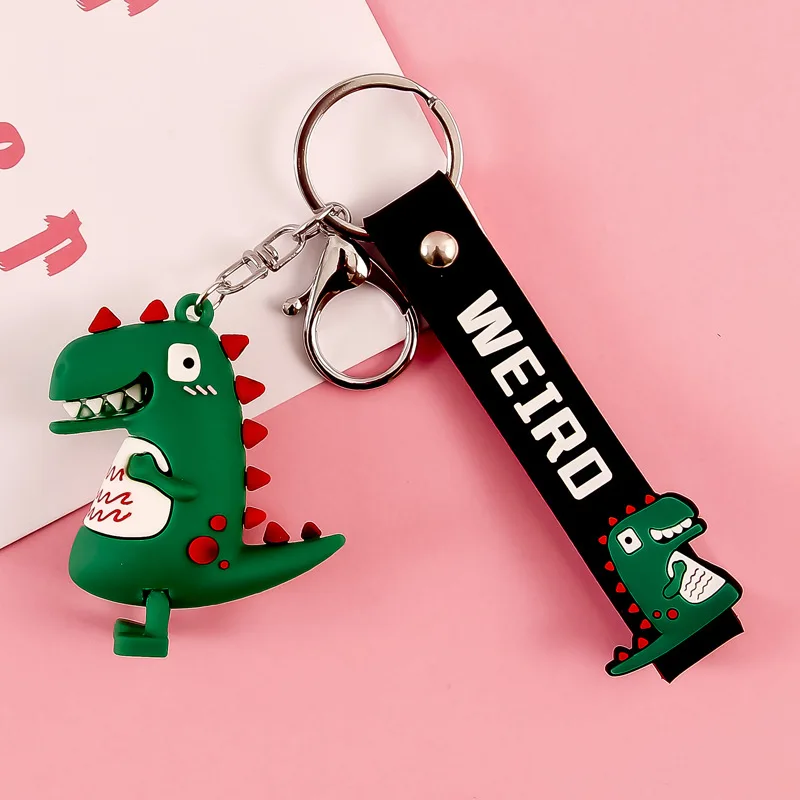

2021 New Cartoon Dinosaur Keychains Student Fashion Backpack Pendant Car Seat Keyring A Friend's Fancy Birthday Gift Keychain