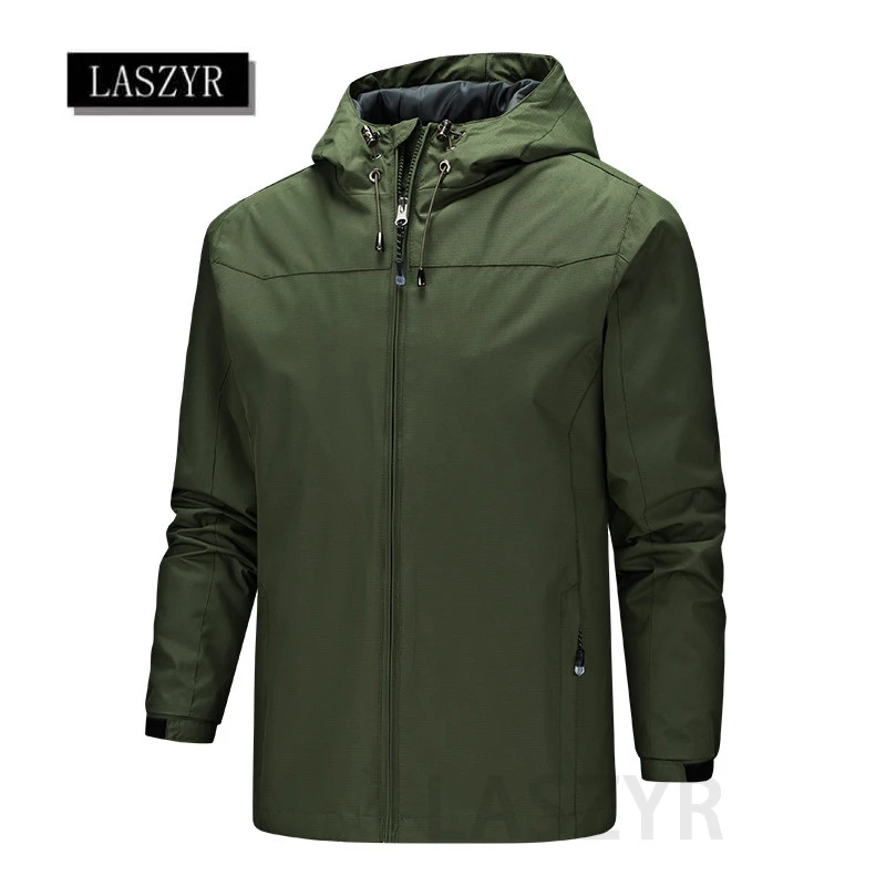 

2021 Men's Solid Color Coat Men's Fashion Winter Outdoor Jacket Light Jacket Zipper Waterproof Jacket Hooded Coat Women Jackets