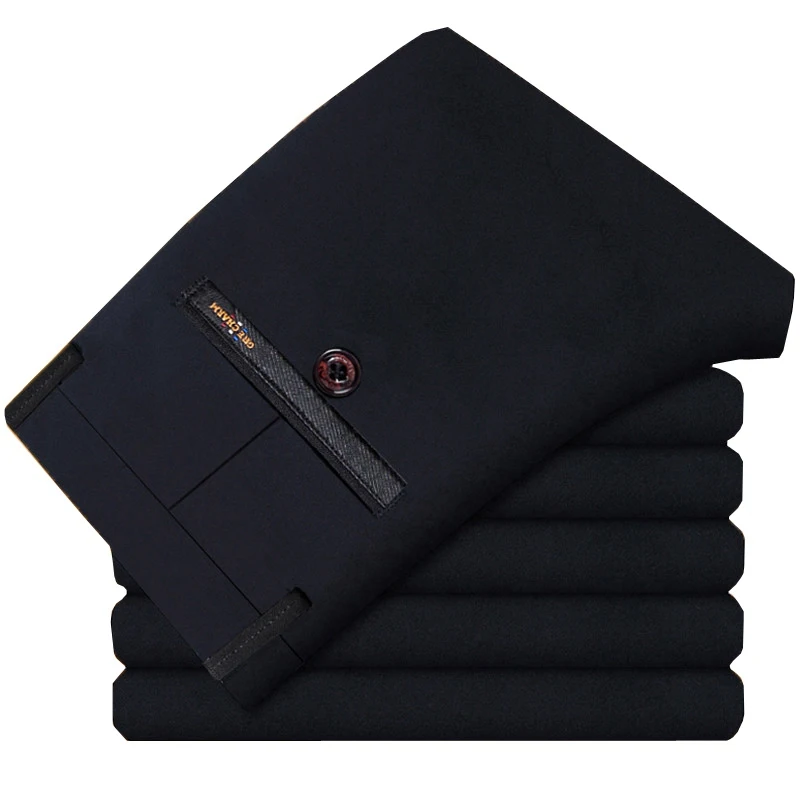 Большие размеры 48, 50, 52, 6XL, 7XL, 8XL, 9XL, 10XL, мужские брюки, строгие прямые брюки, осенние брюки, деловые темно-синие брюки
