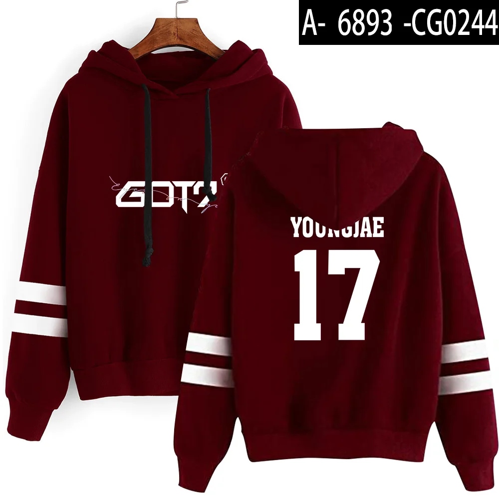 GOT7 вещи модные толстовки с принтом Верхняя одежда Толстовка Повседневная унисекс Мягкая уличная хит модных продаж одежда - Цвет: Мятный