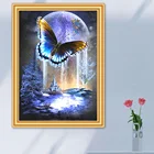 Алмазная 5D картина сделай сам с бабочкой, полная квадратная круглая вышивка, Алмазная мозаика, картина стразы набор для рукоделия Decor