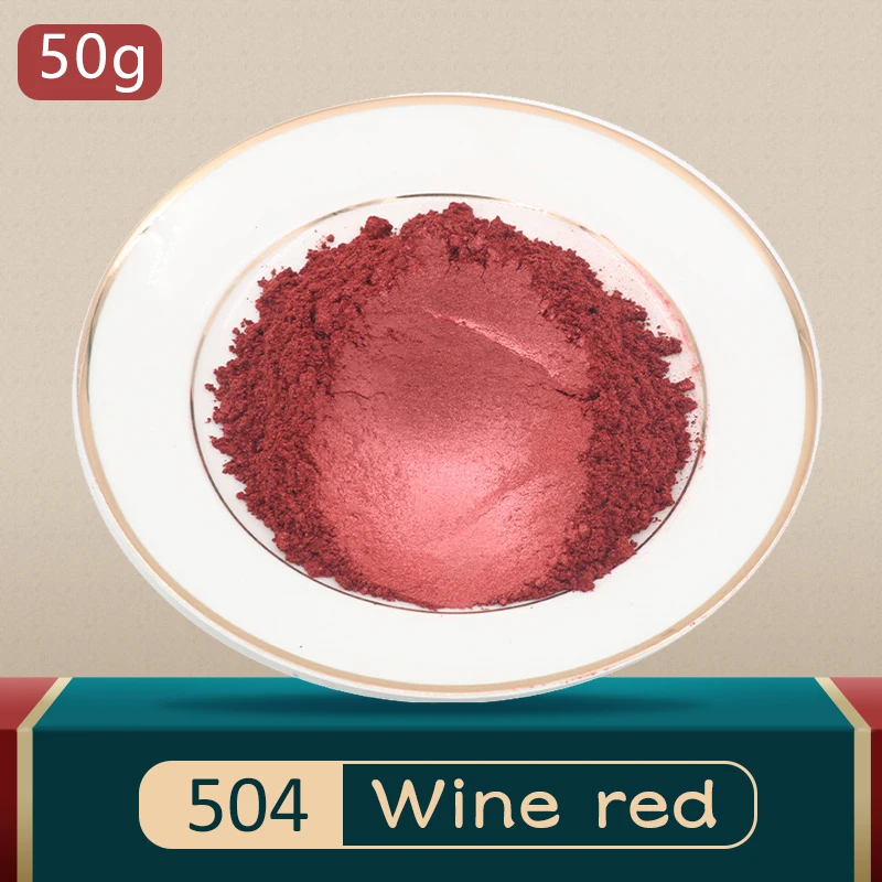 Жемчужный порошок пигмент акриловая краска слюда жемчужный красное вино YB504 для