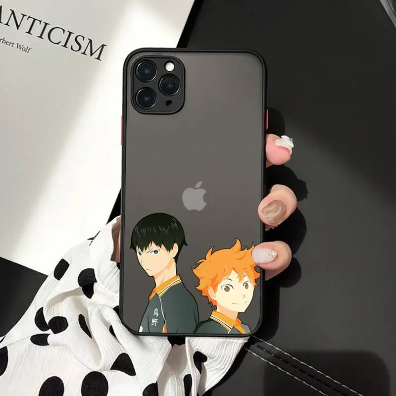 

Japan Anime Oya Haikyuu Phone Case matte transparent For iphone 7 8 11 12 plus mini x xs xr pro max cover