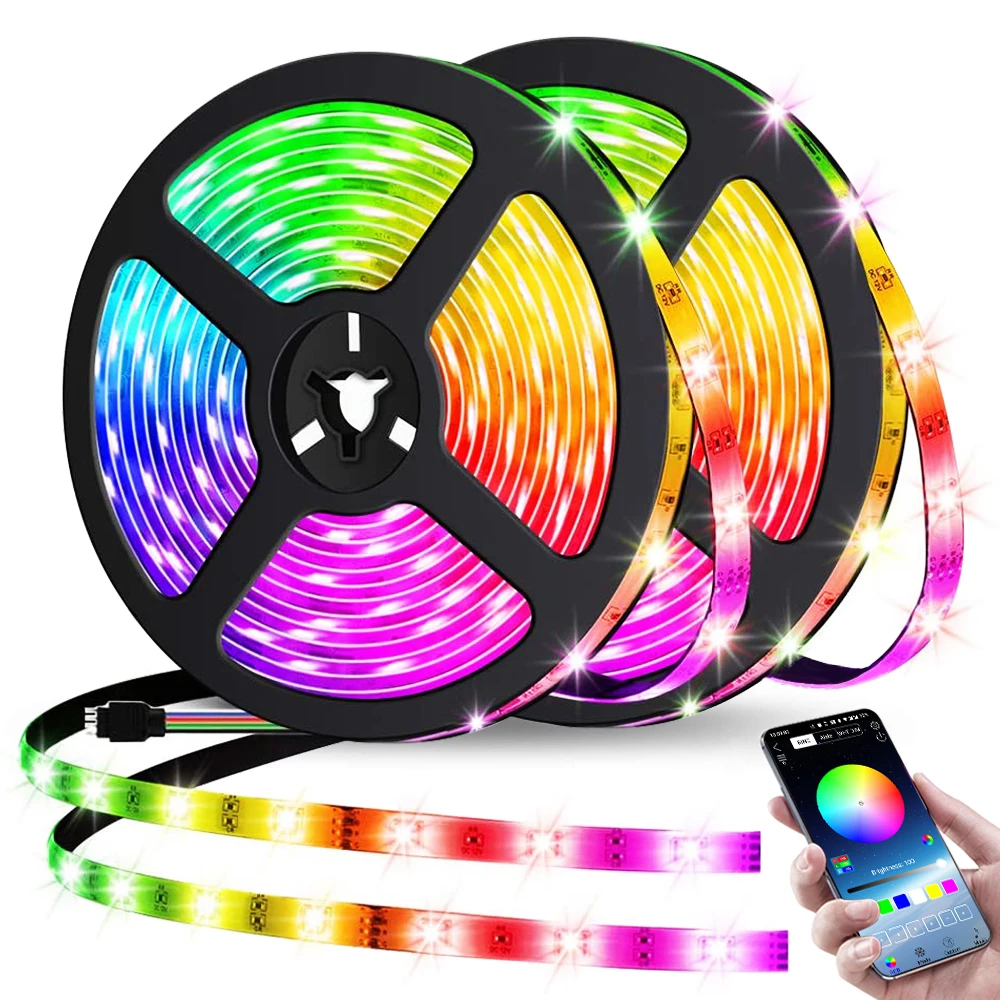 Светодиодные ленты ночные светильники Bluetooth Управление 5V RGB 2835 USB гибкая лампа