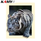 Алмазная 3D вышивка Белый Тигр, Набор для вышивки крестиком сделай сам, мозаичный узор, украшение для дома, современный мотор