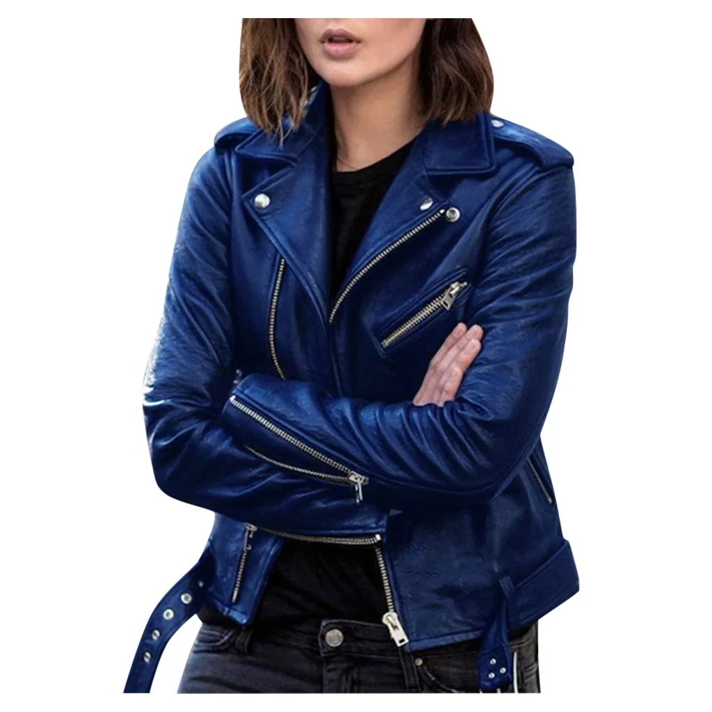 

Leather Jacket Female 2021 new jacket autumn Short Spring Korean edition Pu Motorcycle Jacket Slim Slim Winter Jacket