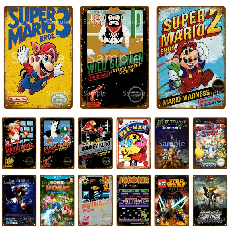 Классический детский Декор для видеоигр металлический постер утка Охота Frogger